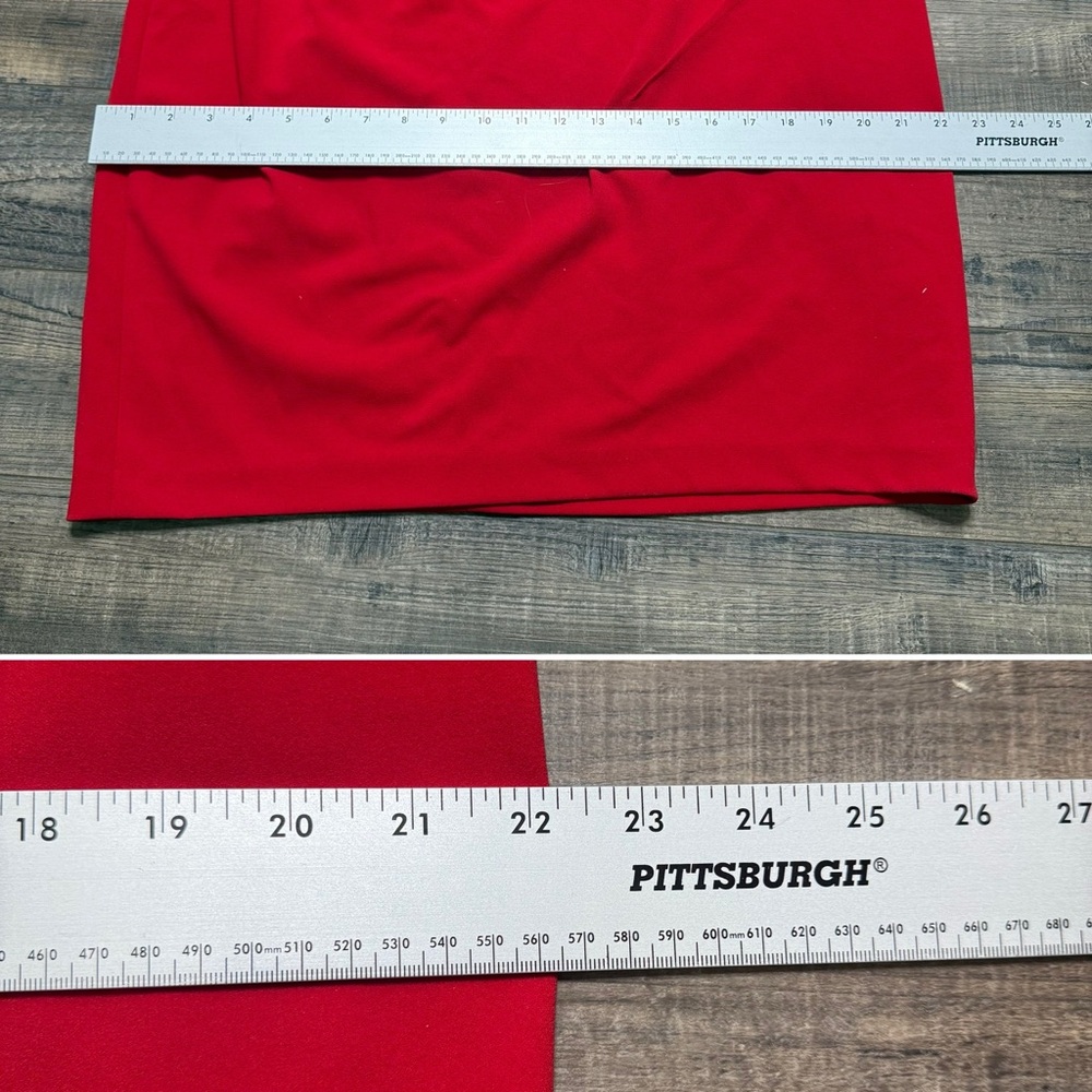 Calvin Klein Vibrant Red Starburst Sleeveless Midi Dress Women's Plus Size 14W - Picture 7 of 8